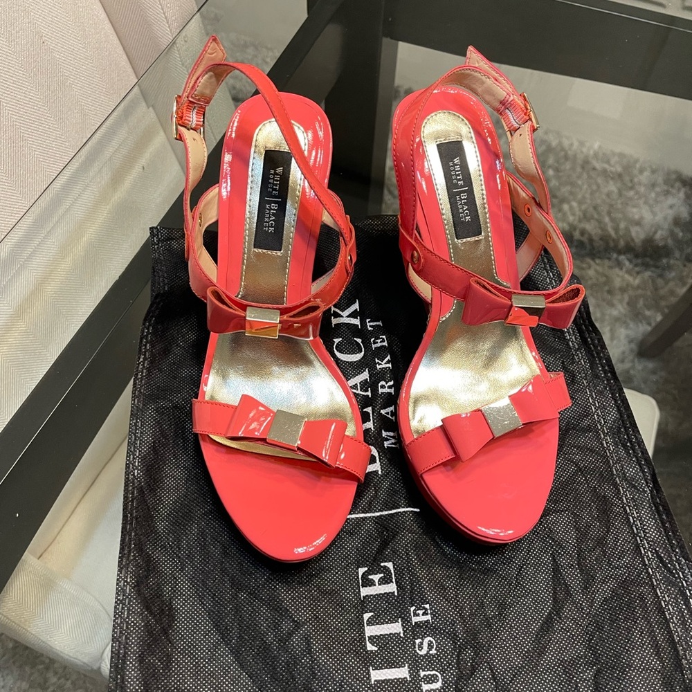 White House Black Market Vibrant Red Heels